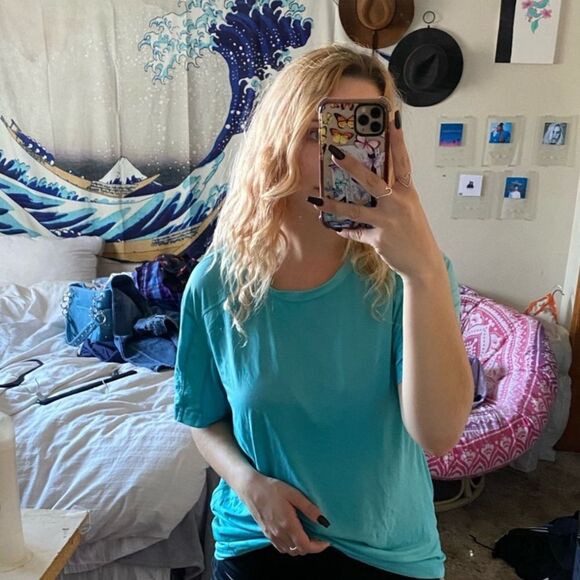 🍄 Lululemon Athletica Relaxed Fit Oversized Tee - Picture 1 of 7